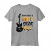Nato per essere Rock Star Guitar Rock N' Roll Music Maglietta - Ideale per Appassionati di Musica Rock