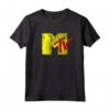 Officially Licensed HapTiger Yellow Red TV Logo Music Television Maglietta - Perfect for Fans of the Brand