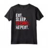 Maglia Techno di Yoodza - Eat Sleep Techno Repeat Maglietta Rave per Appassionati di Musica Techno e Festival