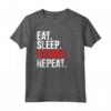 Maglia Techno di Yoodza - Eat Sleep Techno Repeat Maglietta Rave per Appassionati di Musica Techno e Festival