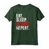 Maglia Techno di Yoodza - Eat Sleep Techno Repeat Maglietta Rave per Appassionati di Musica Techno e Festival
