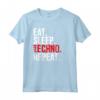 Maglia Techno di Yoodza - Eat Sleep Techno Repeat Maglietta Rave per Appassionati di Musica Techno e Festival