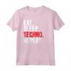 Maglia Techno di Yoodza - Eat Sleep Techno Repeat Maglietta Rave per Appassionati di Musica Techno e Festival