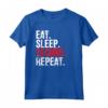 Maglia Techno di Yoodza - Eat Sleep Techno Repeat Maglietta Rave per Appassionati di Musica Techno e Festival