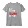 Maglia Techno di Yoodza - Eat Sleep Techno Repeat Maglietta Rave per Appassionati di Musica Techno e Festival