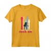 Keep Calm and Rock On - Retro Vintage Guitar Player Music Band Maglietta - Ideale per Musicisti e Amanti della Musica