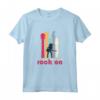 Keep Calm and Rock On - Retro Vintage Guitar Player Music Band Maglietta - Ideale per Musicisti e Amanti della Musica