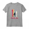 Keep Calm and Rock On - Retro Vintage Guitar Player Music Band Maglietta - Ideale per Musicisti e Amanti della Musica