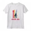 Keep Calm and Rock On - Retro Vintage Guitar Player Music Band Maglietta - Ideale per Musicisti e Amanti della Musica