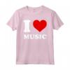 Amo la Musica, Adoro la Musica - Maglietta con Frasi Musicali e Taglio Classico per Appassionati di Musica