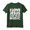 I love Jesus and Trap Music T-shirt - Camicia amante religiosa - Perfect for Christian Music Lovers