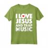 I love Jesus and Trap Music T-shirt - Camicia amante religiosa - Perfect for Christian Music Lovers
