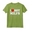 I Love Hot Milfs Funny I Heart Hot Milfs - Set di coppia coordinata Maglietta per Allenamento - Regalo Divertente per Papà e Suocera - Ideale per Compleanni e Anniversari