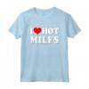 I Love Hot Milfs Funny I Heart Hot Milfs - Set di coppia coordinata Maglietta per Allenamento - Regalo Divertente per Papà e Suocera - Ideale per Compleanni e Anniversari