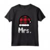 Mrs Santa Hat Buffalo Plaid - Maglietta Coppie Corrispondenti Natale - Abbigliamento Coordinato per Vacanze