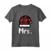 Mrs Santa Hat Buffalo Plaid - Maglietta Coppie Corrispondenti Natale - Abbigliamento Coordinato per Vacanze