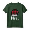 Mrs Santa Hat Buffalo Plaid - Maglietta Coppie Corrispondenti Natale - Abbigliamento Coordinato per Vacanze