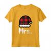 Mrs Santa Hat Buffalo Plaid - Maglietta Coppie Corrispondenti Natale - Abbigliamento Coordinato per Vacanze