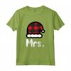 Mrs Santa Hat Buffalo Plaid - Maglietta Coppie Corrispondenti Natale - Abbigliamento Coordinato per Vacanze