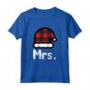 Mrs Santa Hat Buffalo Plaid - Maglietta Coppie Corrispondenti Natale - Abbigliamento Coordinato per Vacanze