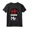 Mr Santa Hat Buffalo Plaid - Maglietta per Coppie Coordinate per il Natale - Abbigliamento Abbinato per Vacanze Invernali