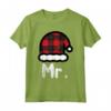 Mr Santa Hat Buffalo Plaid - Maglietta per Coppie Coordinate per il Natale - Abbigliamento Abbinato per Vacanze Invernali