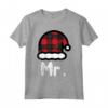 Mr Santa Hat Buffalo Plaid - Maglietta per Coppie Coordinate per il Natale - Abbigliamento Abbinato per Vacanze Invernali