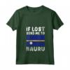 Donna Nauru Flag Souvenir - Maglietta con Collo a V HapTiger - Ideale per gli Amanti della Bandiera di Nauru o con Radici nell'Isola