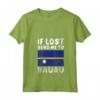 Donna Nauru Flag Souvenir - Maglietta con Collo a V HapTiger - Ideale per gli Amanti della Bandiera di Nauru o con Radici nell'Isola