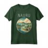 Nauru Scenario Art Deco Maglietta - Design Unico per Viaggiatori e Appassionati d'Arte
