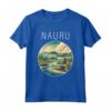Nauru Scenario Art Deco Maglietta - Design Unico per Viaggiatori e Appassionati d'Arte