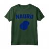 Isolato Blu Silhouette di uno Mappa di Nauru Maglietta - Ideale per gli Abitanti di Nauru e Amanti dei Viaggi - Orgoglioso di essere Nauruano