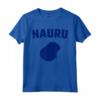 Isolato Blu Silhouette di uno Mappa di Nauru Maglietta - Ideale per gli Abitanti di Nauru e Amanti dei Viaggi - Orgoglioso di essere Nauruano