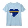 Nauru Bandiera Cuore - Love Nauru Maglietta Patriottica per Vacanze e Regali di Compleanno
