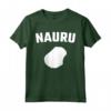 Isolato Bianco Silhouette di Uno - Mappa di Nauru Maglietta - Ideale per Residenti di Yaren, Baiti, Anabar, Uaboe, Ijuw