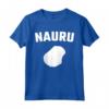 Isolato Bianco Silhouette di Uno - Mappa di Nauru Maglietta - Ideale per Residenti di Yaren, Baiti, Anabar, Uaboe, Ijuw