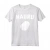 Isolato Bianco Silhouette di Uno - Mappa di Nauru Maglietta - Ideale per Residenti di Yaren, Baiti, Anabar, Uaboe, Ijuw