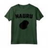 Isolato Nero Silhouette di uno Mappa di Nauru Maglietta - Ideale per gli Abitanti di Yaren, Baiti, Anabar, Uaboe, Ijuw