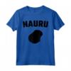 Isolato Nero Silhouette di uno Mappa di Nauru Maglietta - Ideale per gli Abitanti di Yaren, Baiti, Anabar, Uaboe, Ijuw