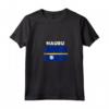 Donna Nauru - Bandiera del Paese con Stile Invecchiato Grunge Maglietta con Collo a V - Souvenir per Amanti della Cultura di Nauru