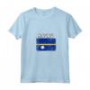 Donna Nauru - Bandiera del Paese con Stile Invecchiato Grunge Maglietta con Collo a V - Souvenir per Amanti della Cultura di Nauru