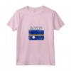 Donna Nauru - Bandiera del Paese con Stile Invecchiato Grunge Maglietta con Collo a V - Souvenir per Amanti della Cultura di Nauru