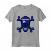 Nauru Flag Skull - Nauru Regali Love Nauruan Roots Maglietta - Ideale per Mostrare Orgoglio e Cultura Nauru