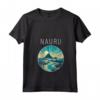 Nauru Scenario Art Deco Maglietta con Collo a V - Design Unico per Viaggiatori e Turisti - Acquista Online