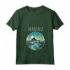Nauru Scenario Art Deco Maglietta con Collo a V - Design Unico per Viaggiatori e Turisti - Acquista Online