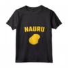 Donna Isolato Giallo Silhouette di Nauru - Maglietta con Collo a V per Abitanti di Nauru e Turisti - Orgoglioso di Nauru