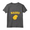 Donna Isolato Giallo Silhouette di Nauru - Maglietta con Collo a V per Abitanti di Nauru e Turisti - Orgoglioso di Nauru