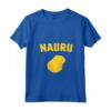 Donna Isolato Giallo Silhouette di Nauru - Maglietta con Collo a V per Abitanti di Nauru e Turisti - Orgoglioso di Nauru