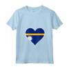 Nauru Bandiera Cuore - Maglietta Love Nauru con Collo a V - Ideale per Indipendenza e Viaggi a Nauru