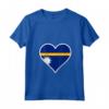 Nauru Bandiera Cuore - Maglietta Love Nauru con Collo a V - Ideale per Indipendenza e Viaggi a Nauru